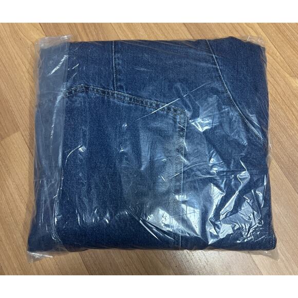 Free People We The Free High Roller Jumpsuit Kansas Sappy Blue Size Large NWT - Picture 5 of 10